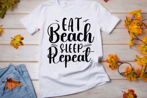 Eat Beach Sleep Summer Tshirt Design Graphics