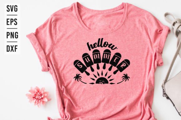 Hellow Summer SVG Design for T-Shirt Graphics