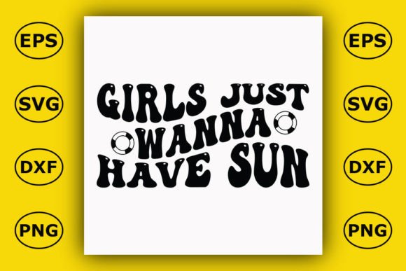 Retro Summer T-shirt Design, Girls Just