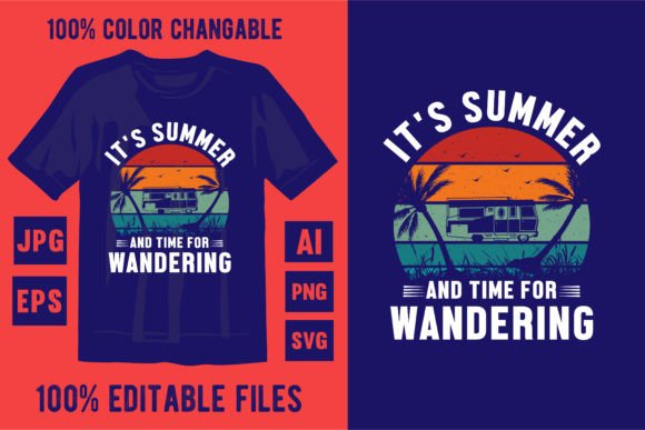 Summer New T-shirt Design Premium Vector
