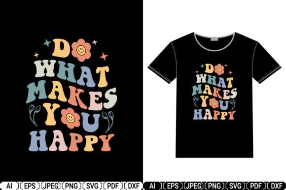 Summer Retro Wavy T-Shirt Design