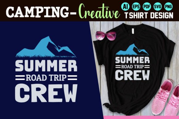 Summer Road Trip Crew Camping Shirt Graphics