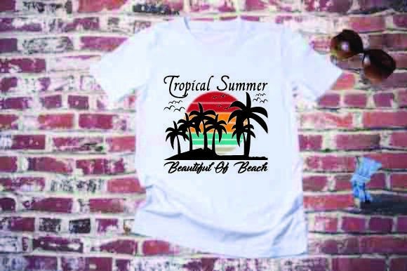 Summer T Shirt Design, Tropical Summer