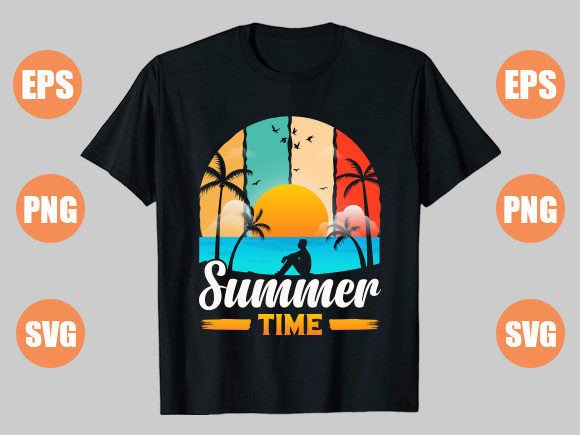 Summer Time Graphics for T-Shirt Designs