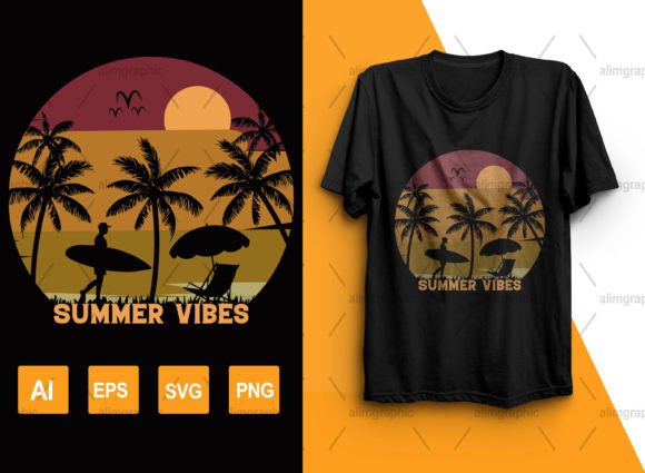 Summer-Vibes T-Shirt Designs: Graphics for Local Business